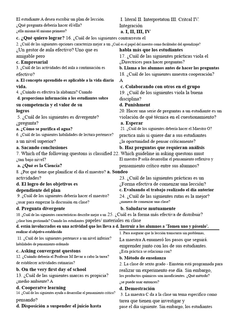 Examen de Medio Término Del Prof. Ed | PDF | Enseñando | Maestros