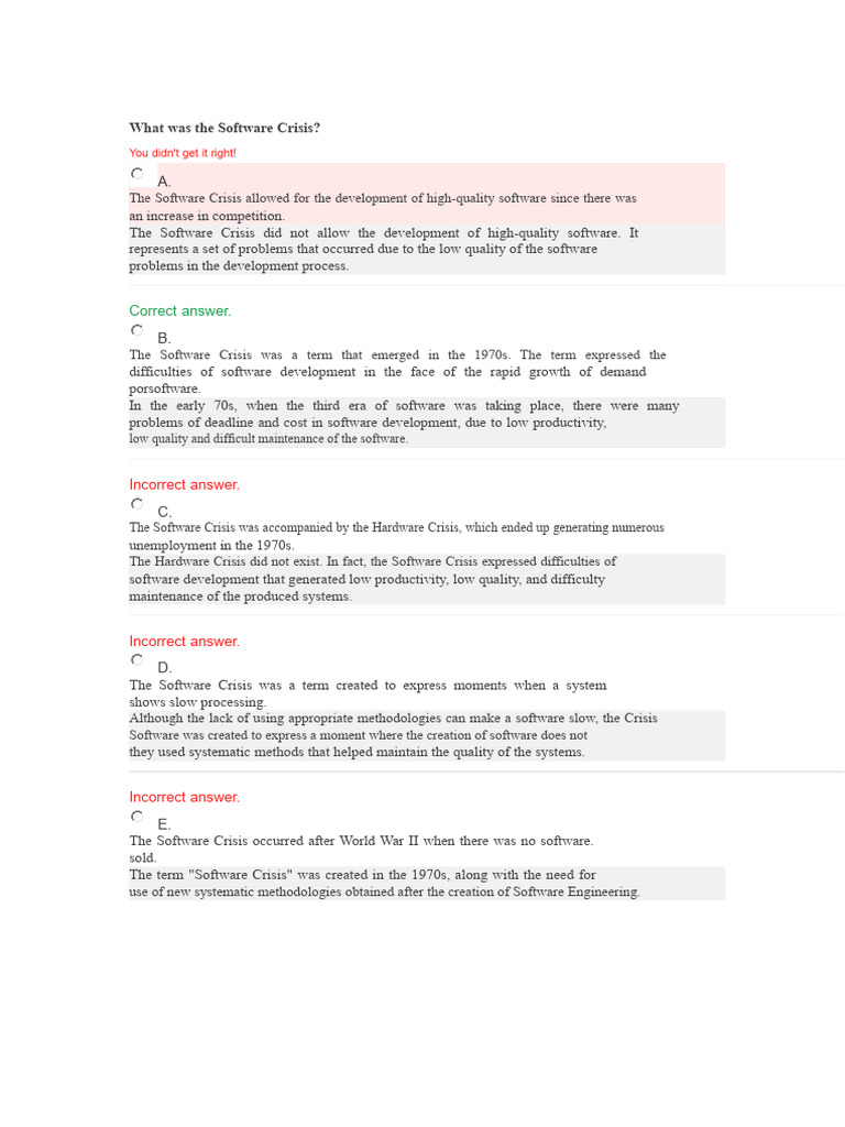 Understanding the Software Crisis | PDF | Use Case | Class (Computer ...
