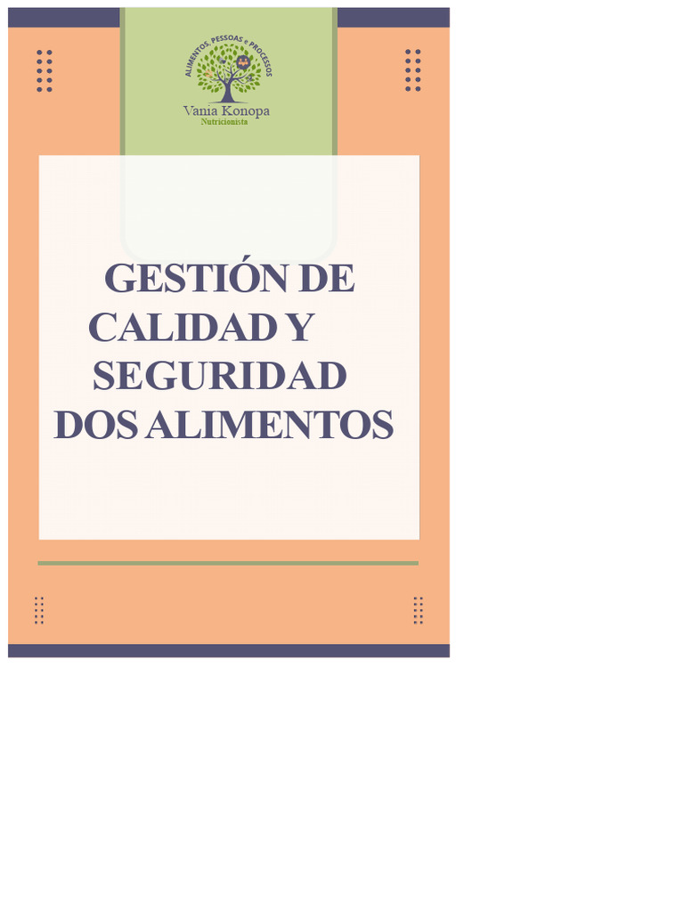 E-Book - Gestión de La Calidad y Seguridad de Los Alimentos | PDF ...