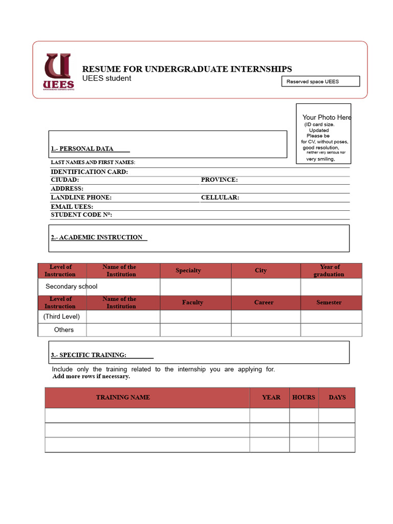 Internship Resume Template | PDF | Résumé | Computing