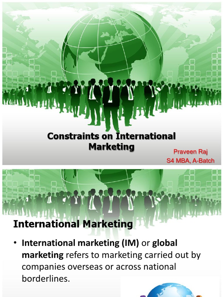 Constraints On International Marketing | PDF | Non Tariff Barriers To Trade  | Tariff