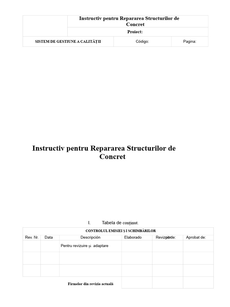 Instructaj de Reparare A Structurilor Din Beton | PDF
