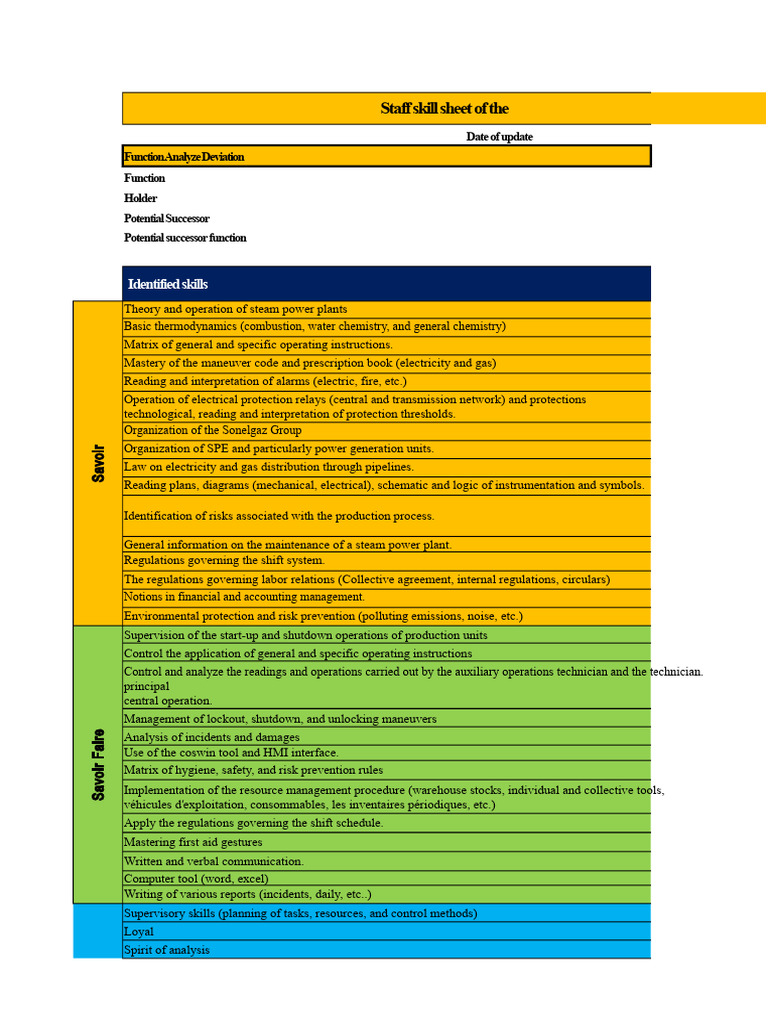 Staff Skills and Competencies Overview | PDF | Procedural Knowledge | Audit