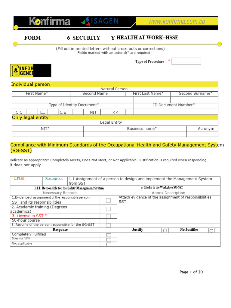 Form-6-Health-and-Safety-at-Work-HSSE | PDF | Occupational Safety And ...