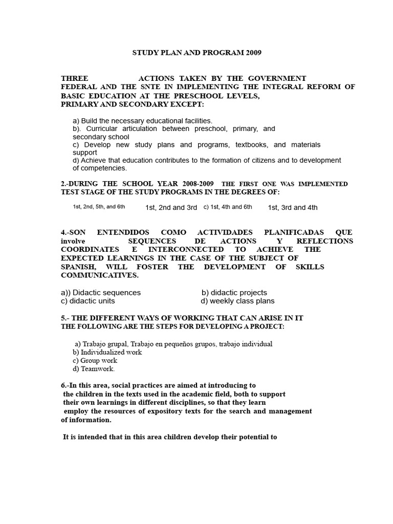 Plan and Study Program 2009. Summary | PDF | Geometry | Mathematics