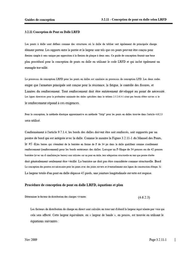 Conception de Pont en Dalle LRFD | PDF | Résistance des matériaux | Pont