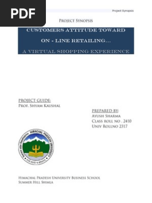 Project Synopsis E Commerce Online Shopping