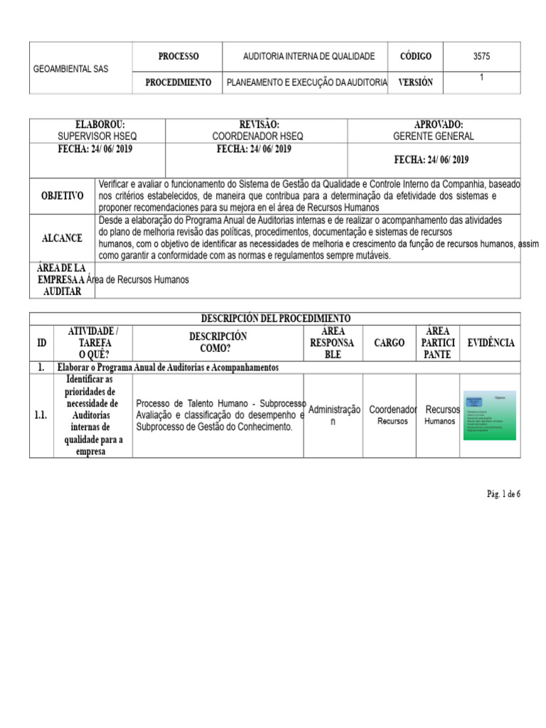 Auditoria Interna de Qualidade em RH | PDF | Gestão de recursos humanos ...