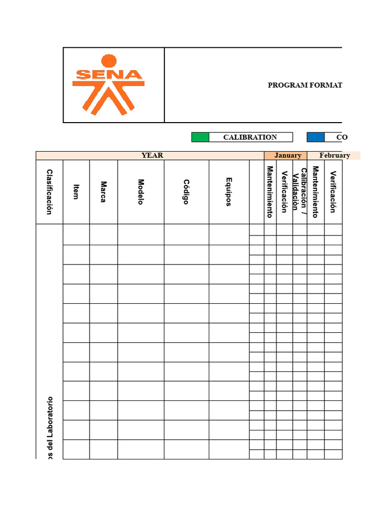 Lc-Fo-04 Maintenance Program Format For Checking and Calibration of ...