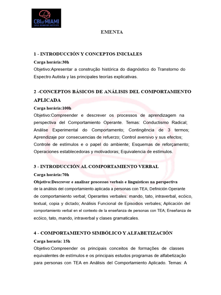 Programa - ABA 105 | PDF | Autismo | Behaviorismo