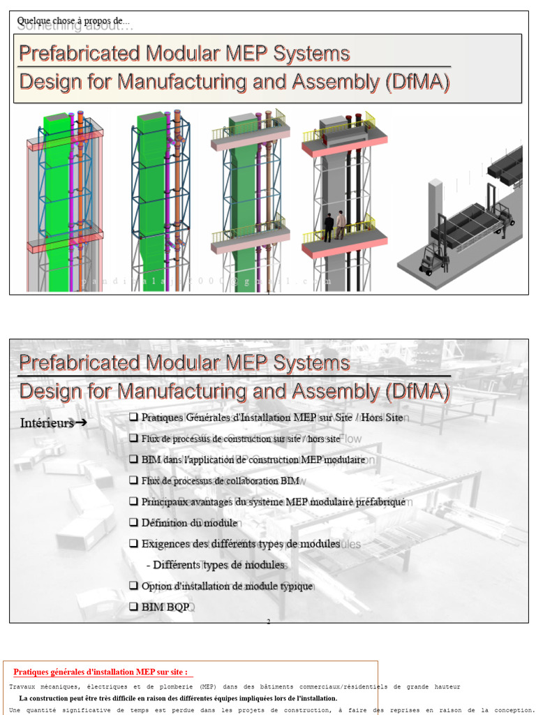 Installation et Avantages du MEP Modulaire | PDF | Building information ...