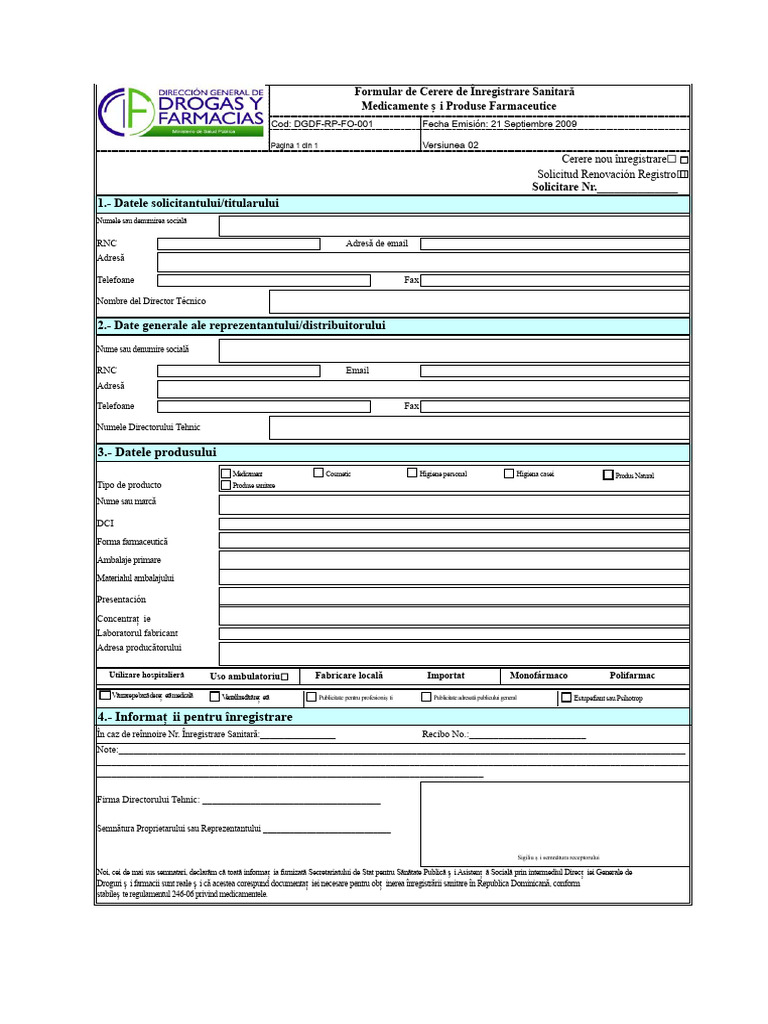Dgdf-Rp-Fo-001 v02 | PDF