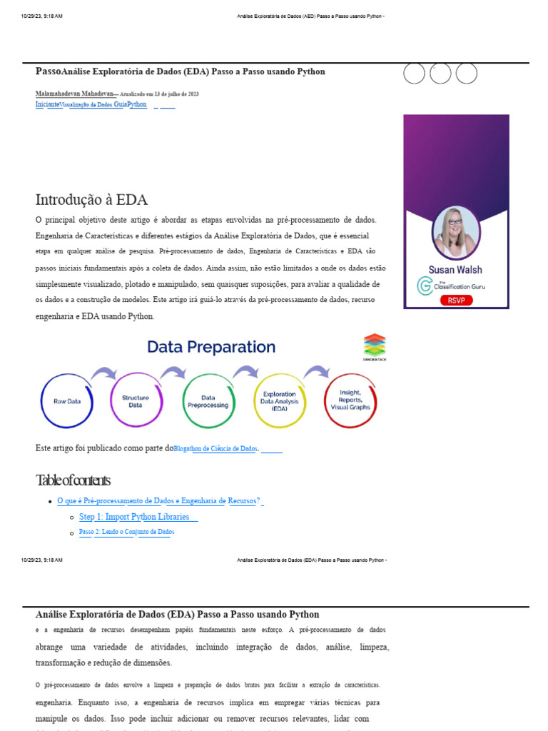 EDA com Python: Guia Completo Passo a Passo | PDF | Dados | Python ...