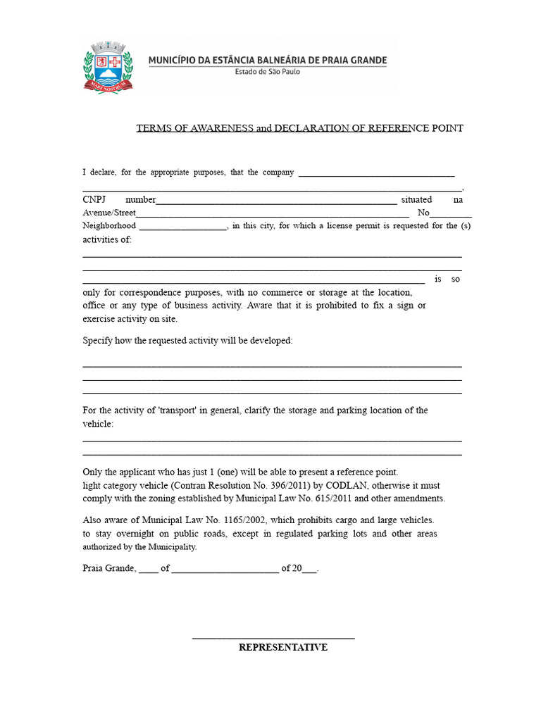 Term of Acknowledgment and Reference Point Declaration (MEI) | PDF
