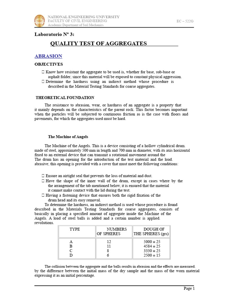 Aggregate Quality Testing Methods | PDF | Rock (Geology) | Soil Mechanics