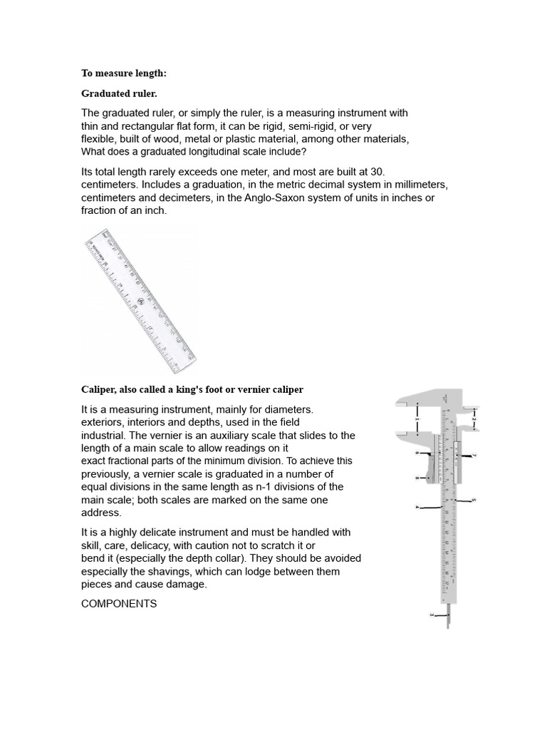 Length Measurement Instruments | PDF | Weighing Scale | Weight