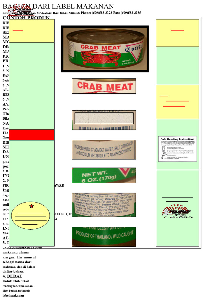 Panduan Label Makanan yang Benar | PDF
