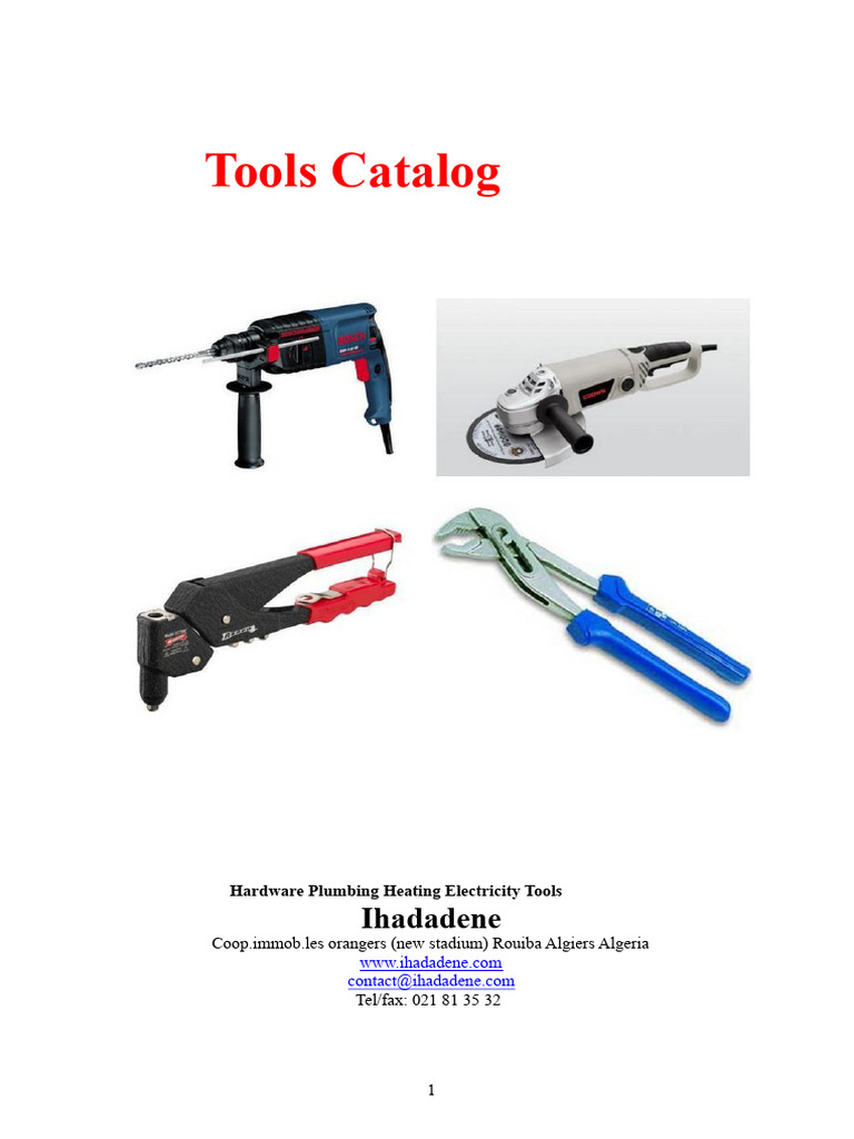 Hardware and Tools Catalog Algiers | PDF | Drill | Tools