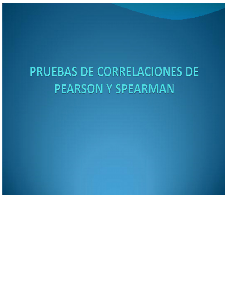Pearson and Spearman Correlation Coefficient - Dr. Enrique Sierra | PDF ...