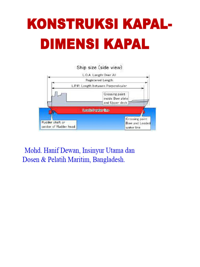 Konstruksi kapal Dimensi kapal | PDF