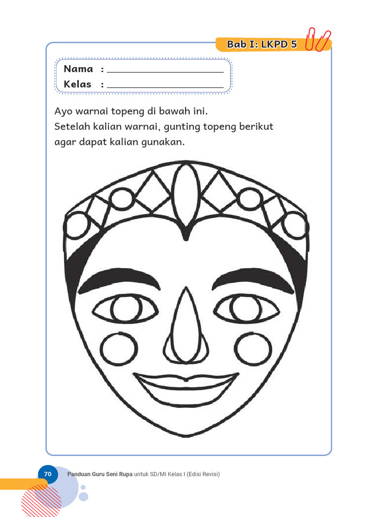 LKPD Topeng Seni Rupa Kelas 1 | PDF