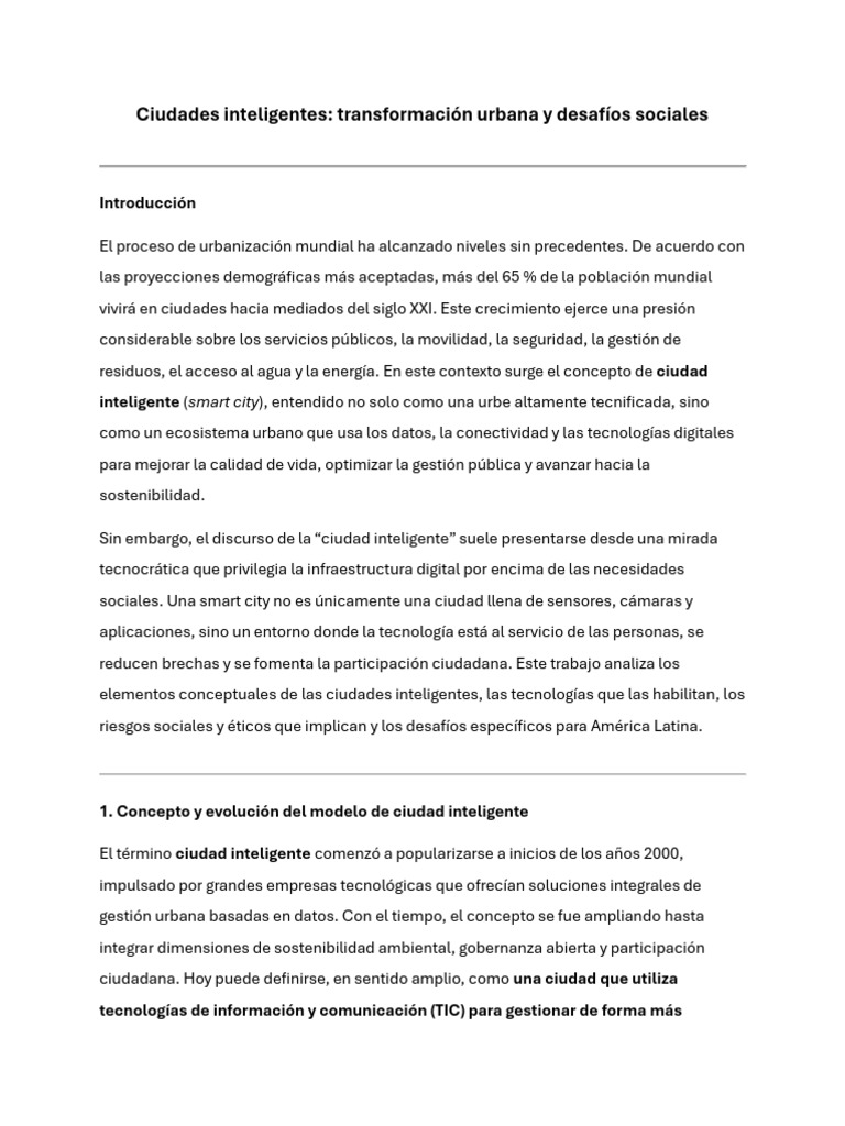 Ciudades Inteligentes: Retos y Oportunidades | PDF | Internet de las Cosas