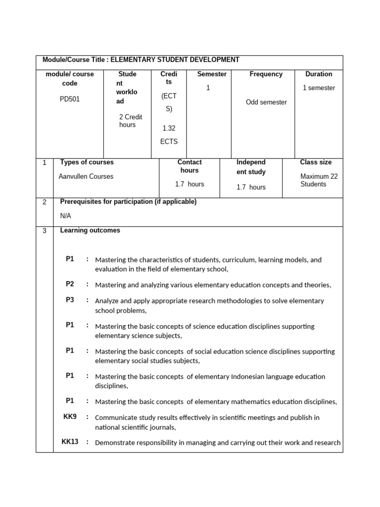 Elementary Student Development Dr. Hj. Ernawulan Syaodih, M.Pd. | PDF ...