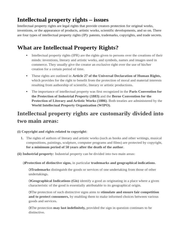 Understanding Intellectual Property Rights | PDF | Intellectual ...