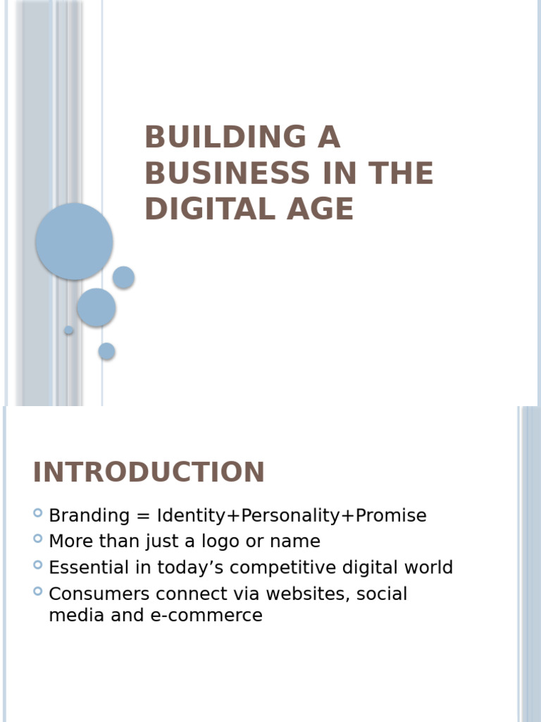 Building A Business in The Digital Age | PDF