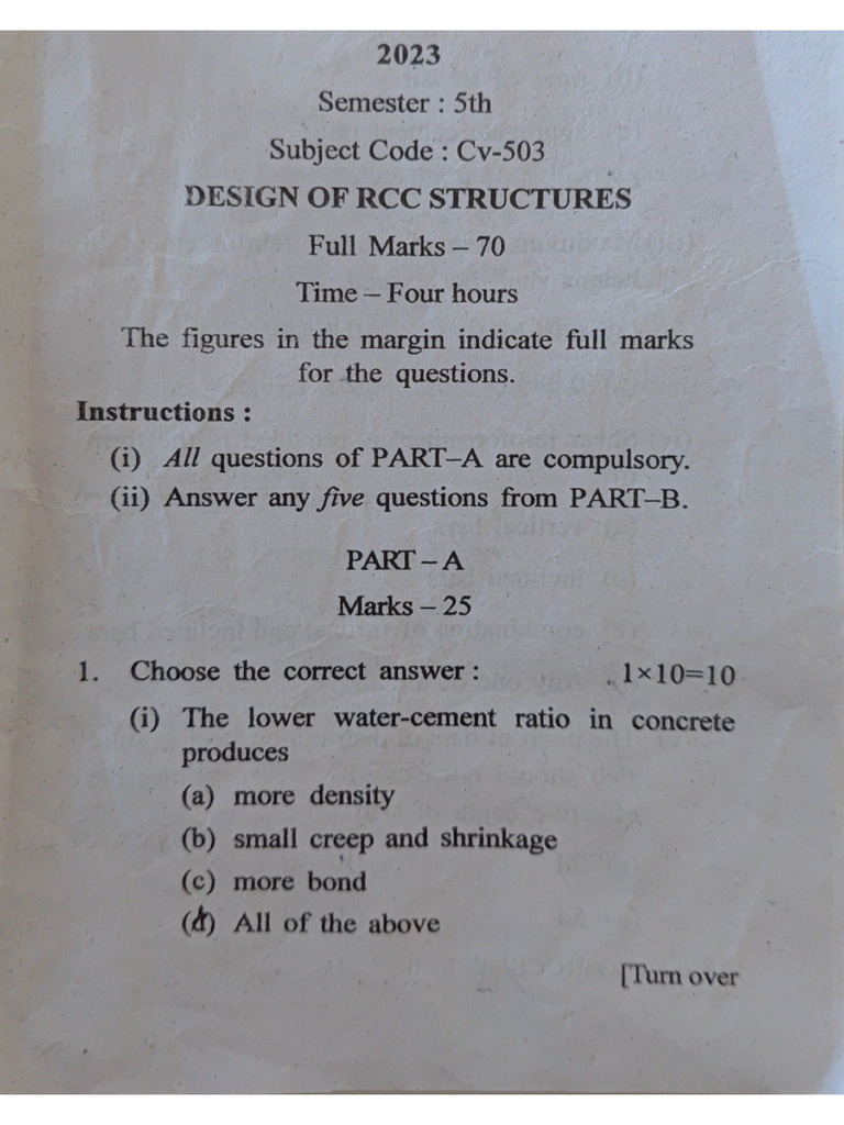 Design of RCC Structure 2023 (February) | PDF