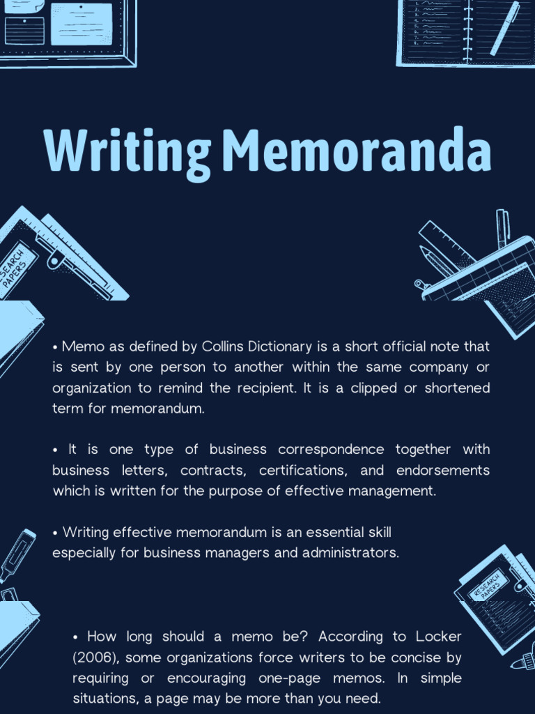 Guide to Writing Effective Memos and Reports | PDF | Memorandum ...