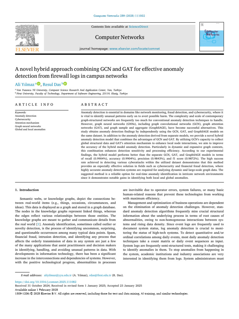 A Novel Hybrid Approach Combining GCN and GAT For Effective A 2025 ...
