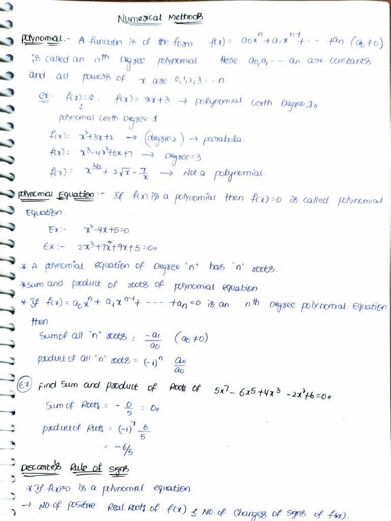 ACE ESE Numerical Methods | PDF