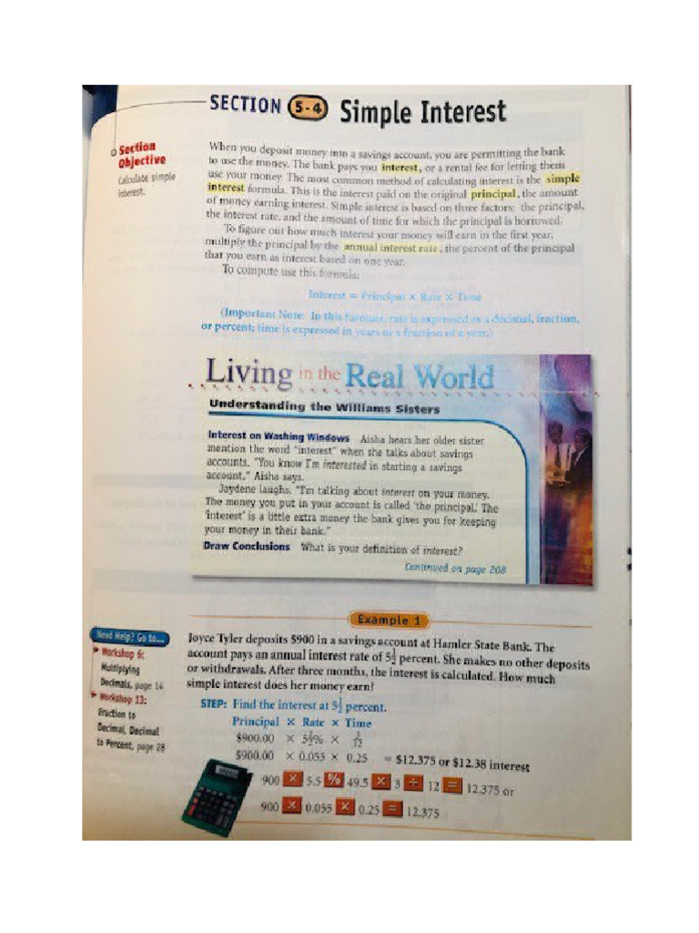 5-4 Simple Interest | PDF