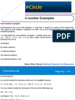 Real Number Examples