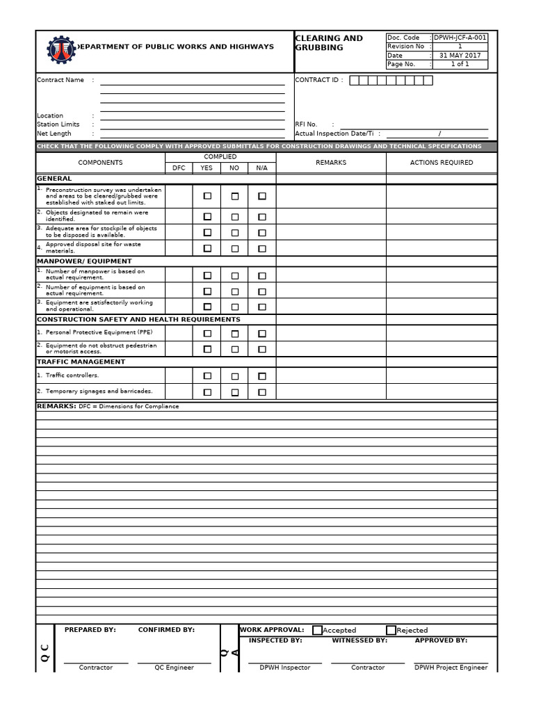 JCF For Road Construction (FINAL) | PDF | Road | Specification ...