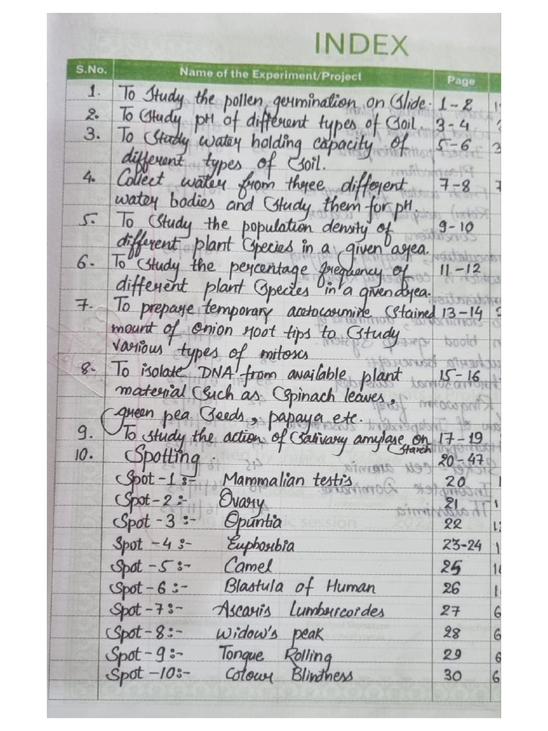 Biology Laboratory Manual Experiments and Spottings Class 12 | PDF
