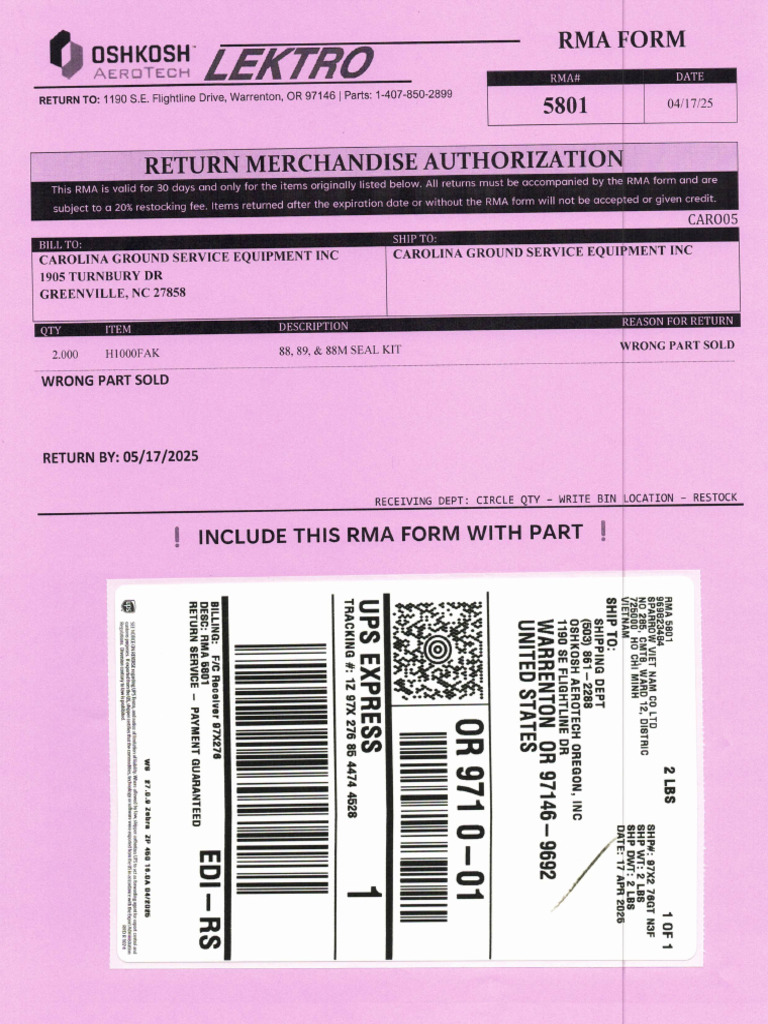 Rma 5801 | PDF