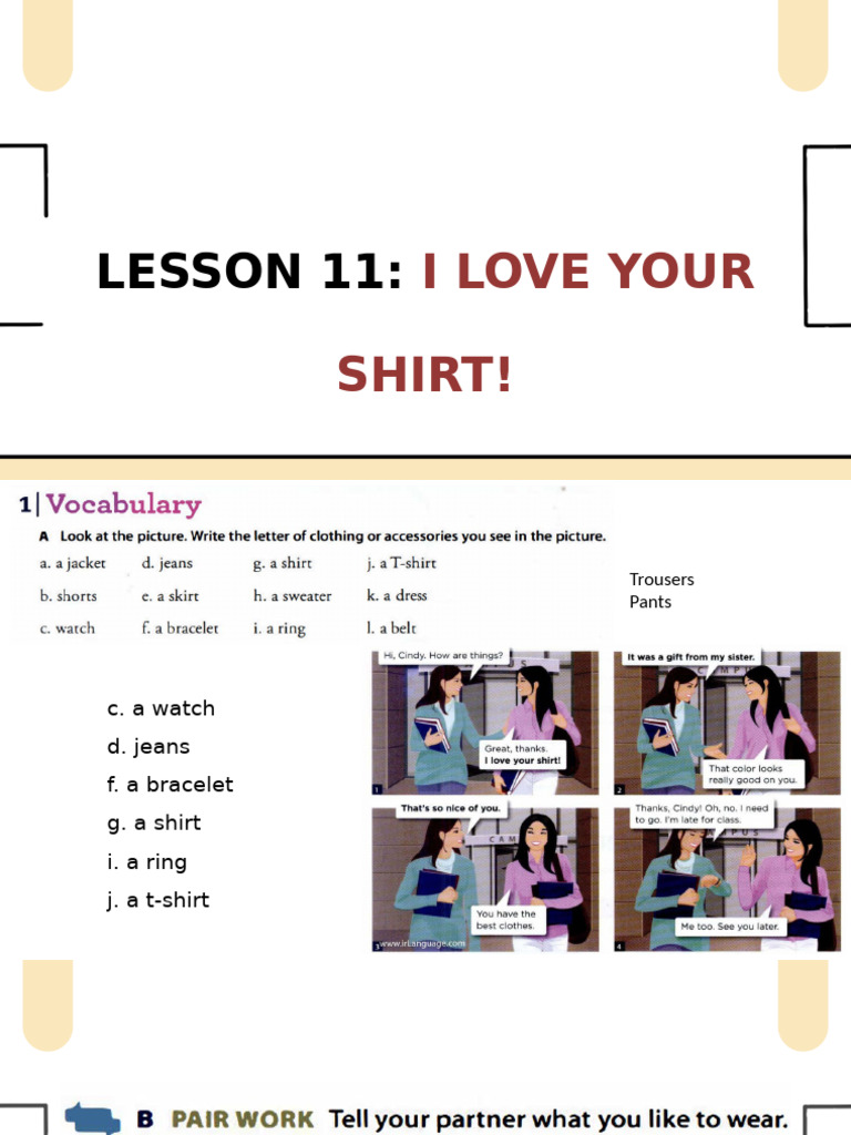 Fashion Vocabulary: Clothing Items | PDF