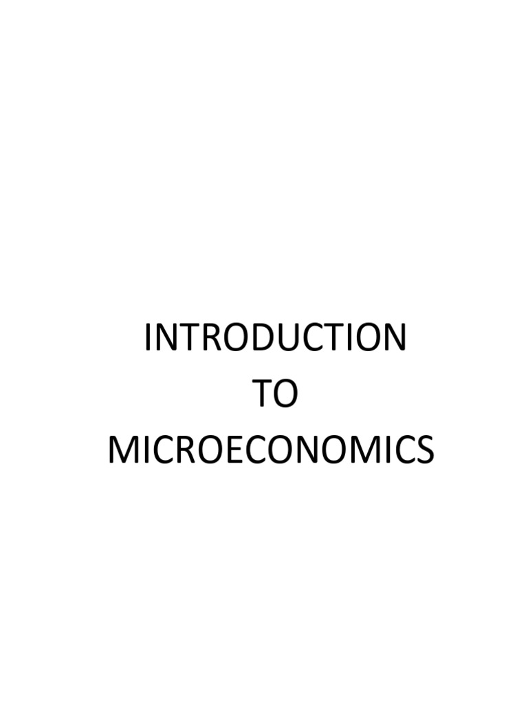 294.introduction To Microeconomics | PDF | Demand | Economic Surplus