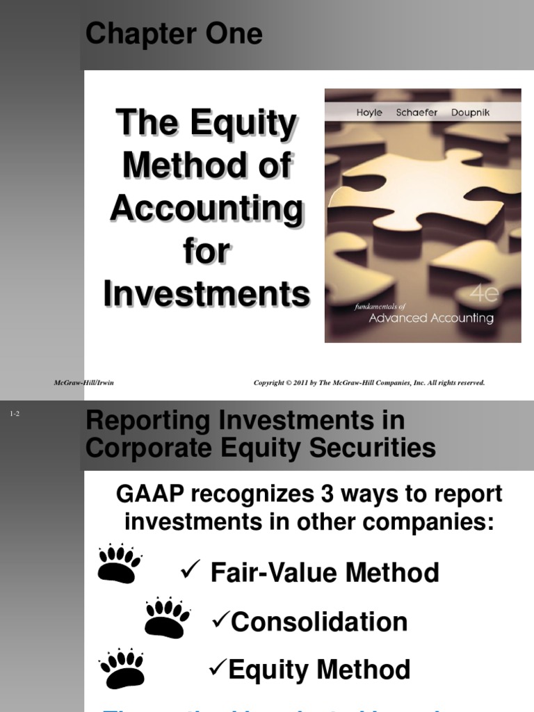 Chapter One: The Equity Method of Accounting For Investments | PDF ...