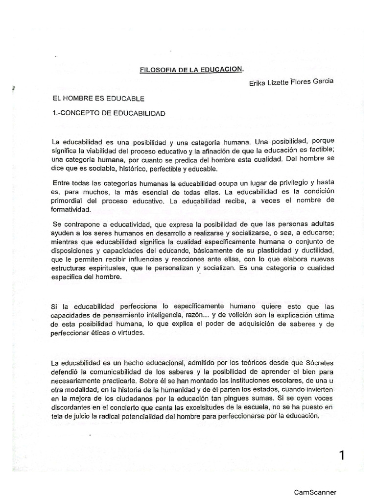 Filosofia de La Educación | PDF | Aprendizaje | Existencialismo