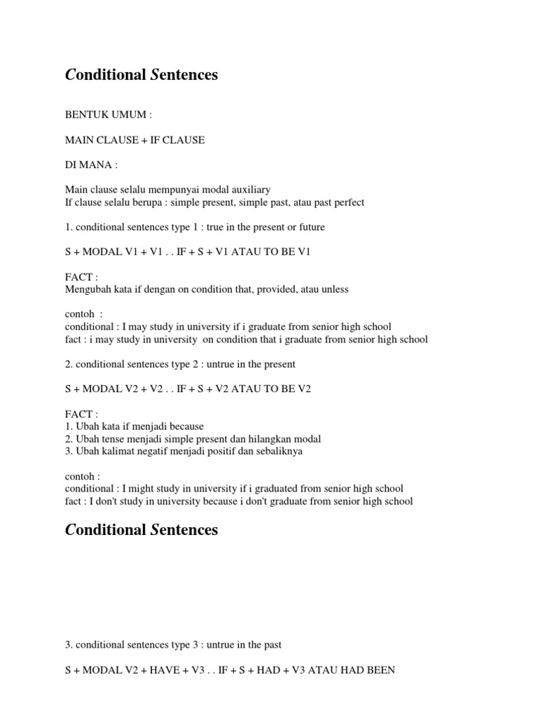 Conditional Sentences Grammar Linguistic Typology