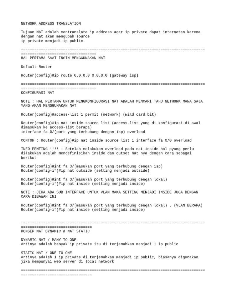 Network Address Translation | PDF
