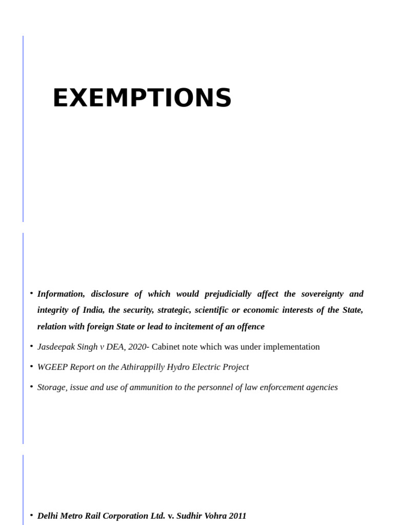 Exemptions and Disclosure Guidelines | PDF | Government | Justice