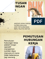 Pemutusan Hubungan Kerja: Anzisia Adma Farina Gloria Naulina Jody Fathurahman Ratu Talitha Neysa