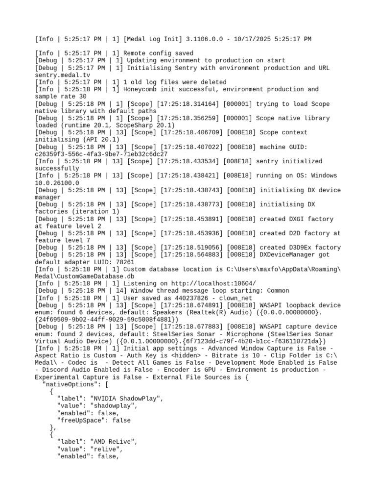 Medal App Initialization Log | PDF | Graphics Processing Unit ...