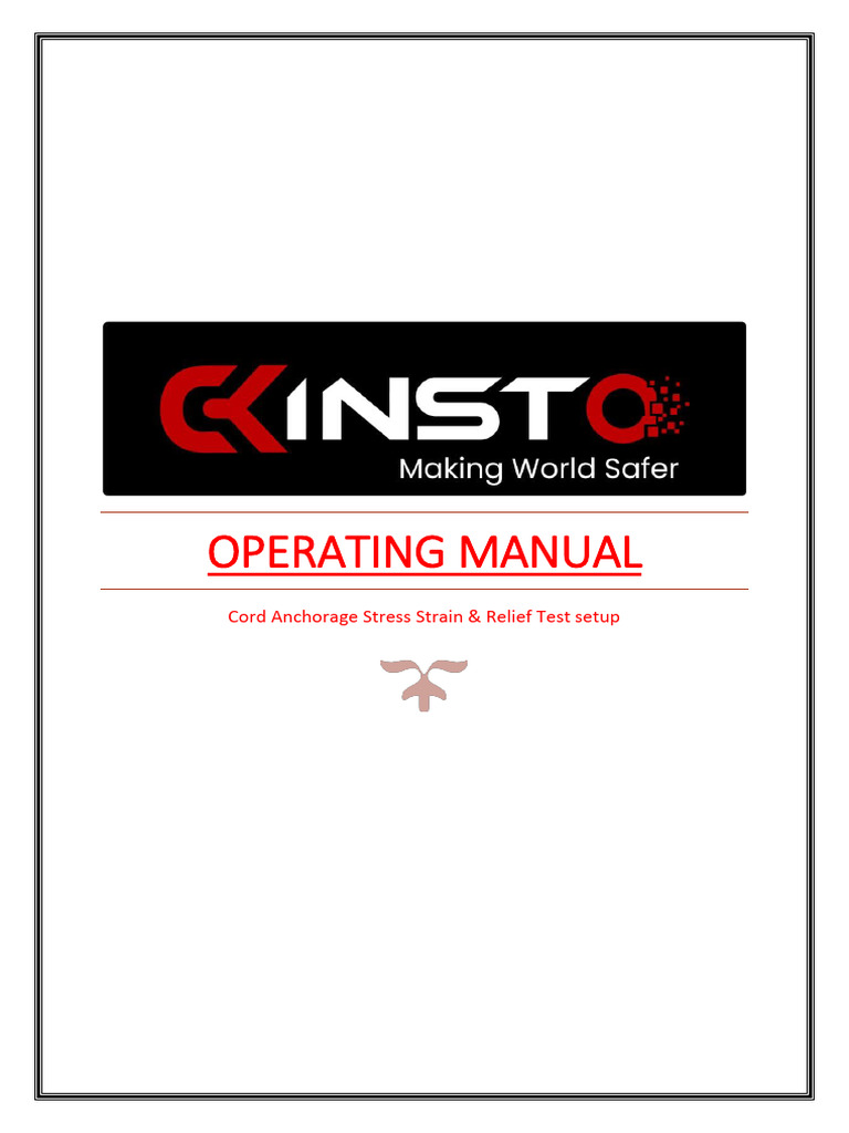 Cord Anchorage Test Setup Guide | PDF | Stress (Mechanics ...