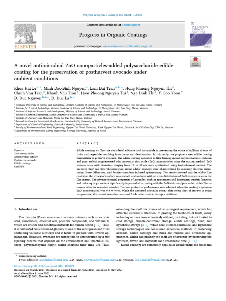 A Novel Antimicrobial ZnO Nanoparticles | PDF | Zinc Oxide | Nanoparticle