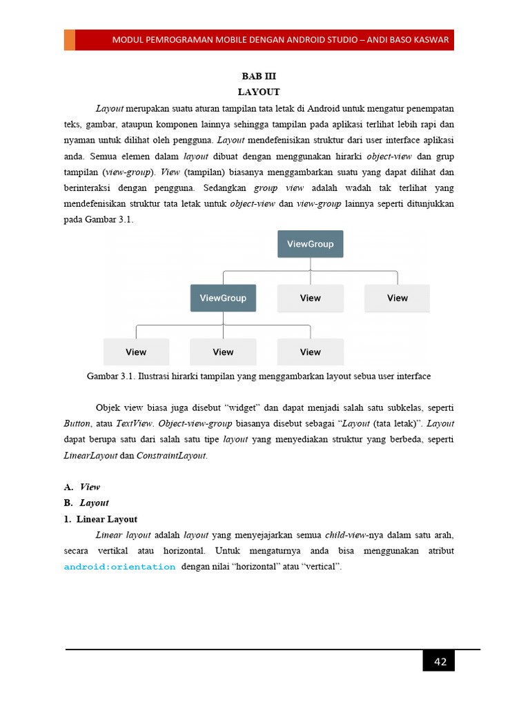 Layout dan Praktikum Linear di Android | PDF